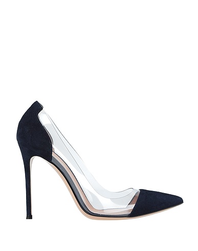 GIANVITO ROSSI Court Midnight blue Leather, PVC - Polyvinyl chloride