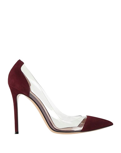 GIANVITO ROSSI Court Dark brown Leather, PVC - Polyvinyl chloride