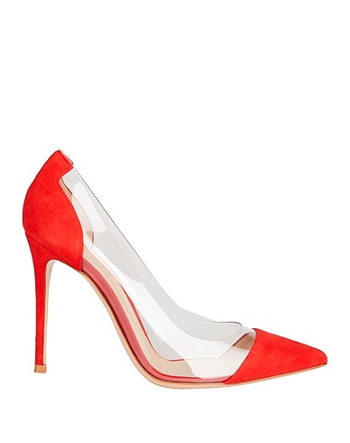 GIANVITO ROSSI Court Red Leather, PVC - Polyvinyl chloride