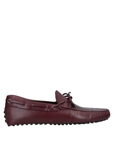 TOD'S Loafers Burgundy Leather