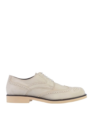 TOD'S Laced shoes Beige Leather