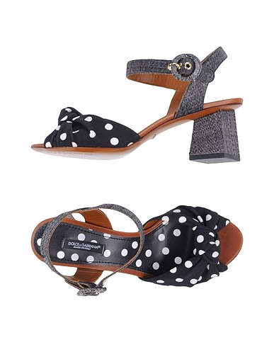DOLCE&GABBANA FOOTWEAR Black 50% Viscose, 25% Straw, 25% Cotton