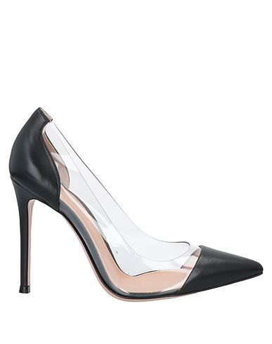 GIANVITO ROSSI Court Black Leather, PVC - Polyvinyl chloride
