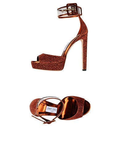 JIMMY CHOO Sandals Rust Textile fibers