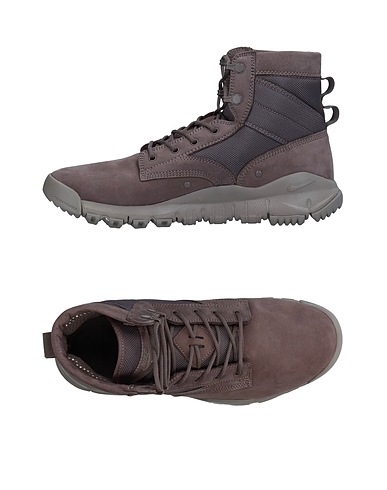 NIKE Sneakers Grey Soft Leather, Textile fibers