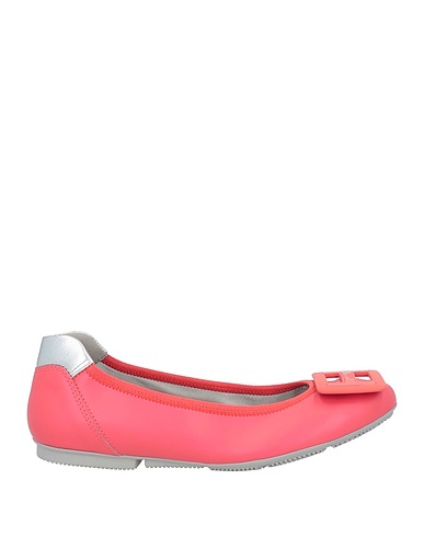 HOGAN Ballet flats Coral Leather, Textile fibres