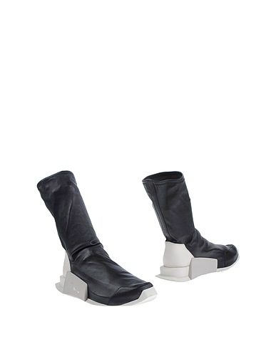 RICK OWENS x ADIDAS Sneakers Nero Pelle, Gomma