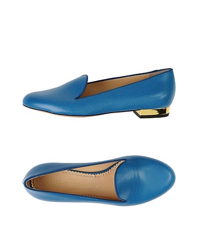 CHARLOTTE OLYMPIA Loafers Azure Calfskin