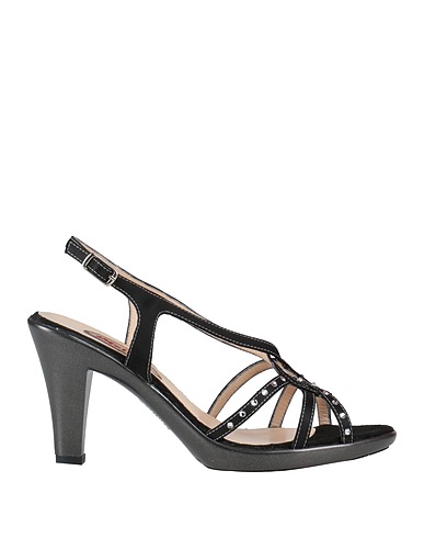 MELLUSO Sandals Black Textile fibres