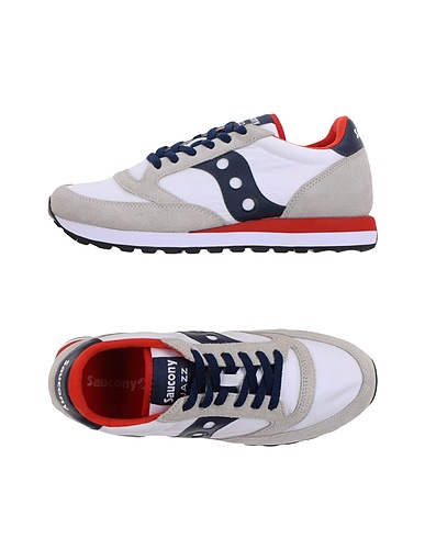 SAUCONY Sneakers White Leather, Textile fibres
