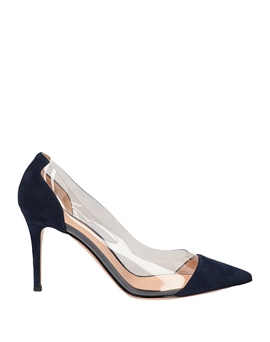 GIANVITO ROSSI Pump Blue Leather, Plastic