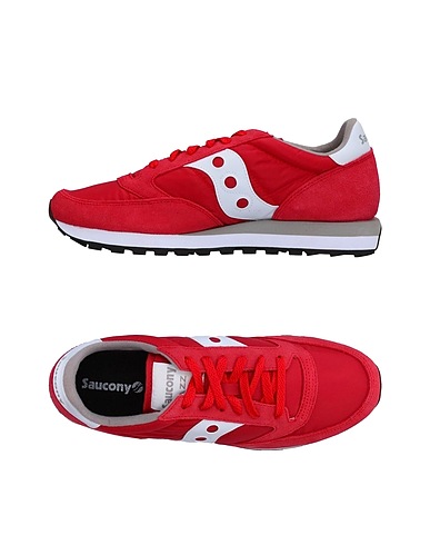 SAUCONY Sneakers Rosso Fibre tessili, Pelle