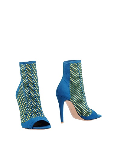 GIANVITO ROSSI Ankle boot Turquoise Textile fibers