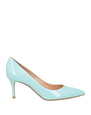 GIANVITO ROSSI Court Sky blue Leather