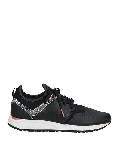 NEW BALANCE Sneakers 247 GREY PACK Black Soft Leather, Textile fibres