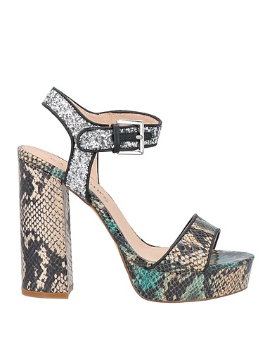 CAFèNOIR Sandals Green Textile fibers