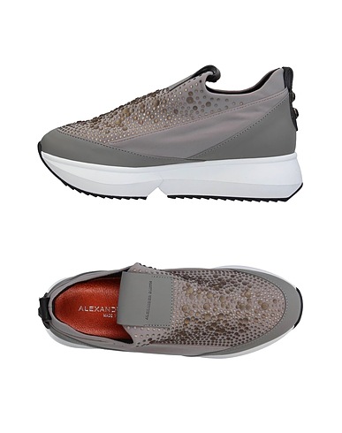 ALEXANDER SMITH Sneakers Grey Soft Leather, Textile fibers