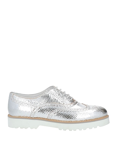 HOGAN Laced shoes Silver Leather