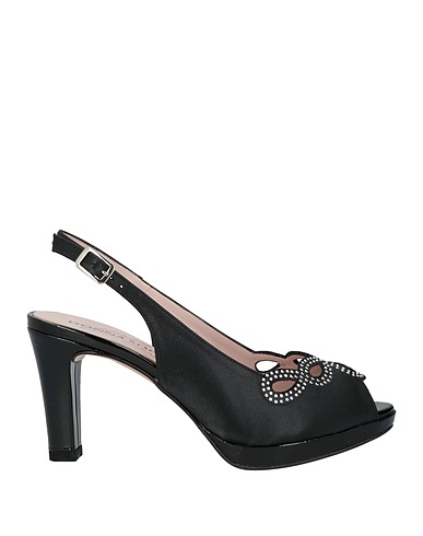 DONNA SOFT Sandals Black Textile fibres