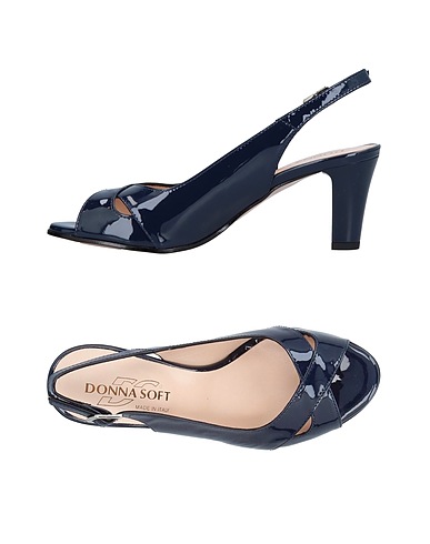 DONNA SOFT Sandals Midnight blue Soft Leather