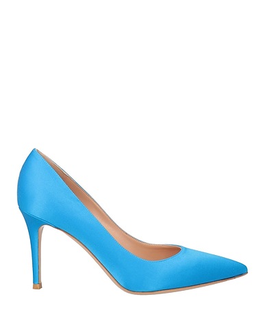 GIANVITO ROSSI Court Azure Textile fibres