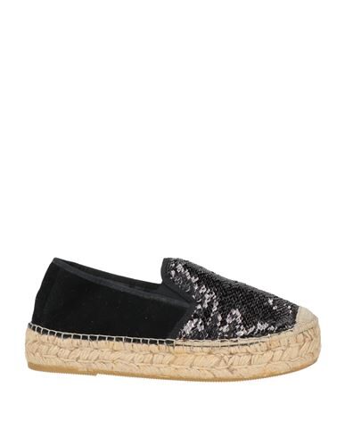 VIDORRETA VIDORRETA WOMAN ESPADRILLES BLACK SIZE 8 LEATHER, TEXTILE FIBERS,11395367EW 17