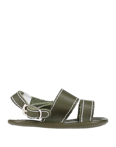 IL GUFO Newborn shoes Military green Soft Leather