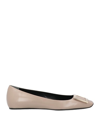 ROGER VIVIER Ballet flats Khaki Leather
