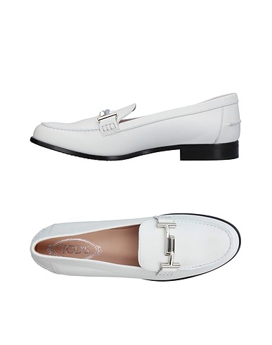 TOD'S Loafers White Leather
