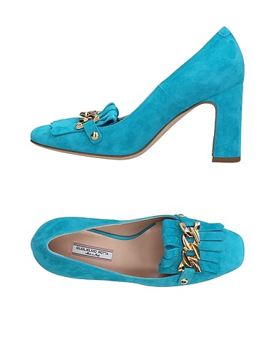 GUGLIELMO ROTTA Loafers Turquoise Leather
