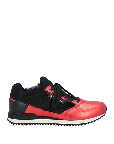 DOLCE&GABBANA Sneakers Red 40% Lambskin, 40% Polyester, 20% Calfskin