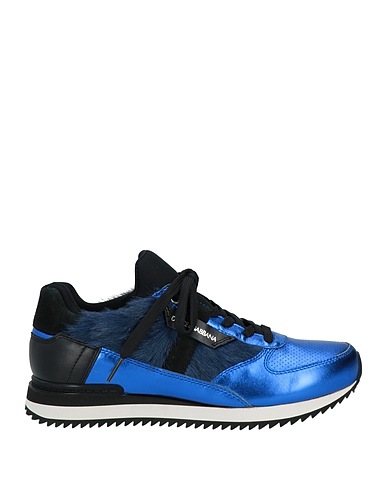 DOLCE&GABBANA Sneakers Blue 40% Lambskin, 40% Polyester, 20% Calfskin