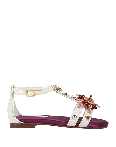 DOLCE&GABBANA Sandals White 100% Calfskin