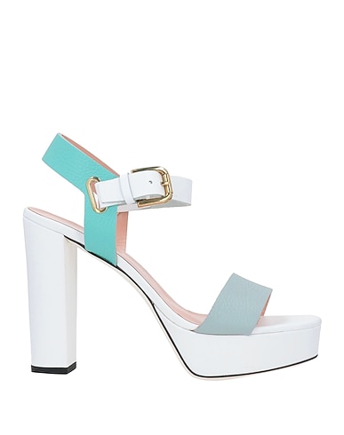 POLLINI Сандалии Шалфейно-зелёный 100% Кожа