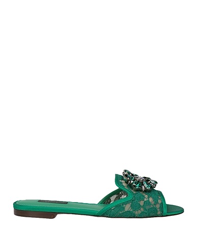 DOLCE&GABBANA Πέδιλο Πράσινο 64% Βισκόζη, 21% Μετάξι, 13% Βαμβάκι, 2% Πολυαμίδη