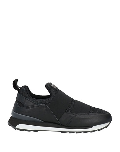HOGAN REBEL Sneakers Black Leather, Textile fibers