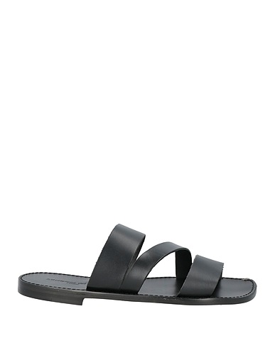 L'ARTIGIANO DEL CUOIO Sandals Black 100% Calfskin