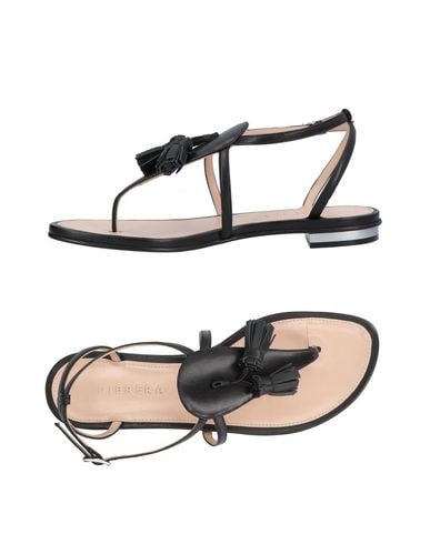 Click to view more detailed imagery on our partner's website Dibrera By Paolo Zanoli Toe Strap Sandals In Black