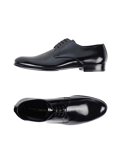 DOLCE&GABBANA Laced shoes Black Calfskin