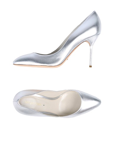 SERGIO ROSSI Pump Silver Soft Leather