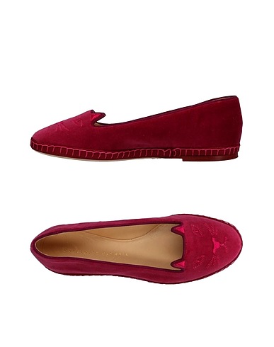 CHARLOTTE OLYMPIA Ballerinas Purpur Gewebefasern