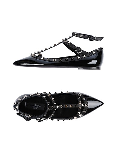 VALENTINO GARAVANI Ballet flats Black Leather