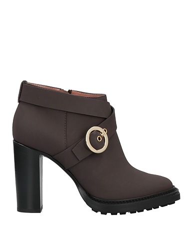 POLLINI Ankle boot Dark brown Leather