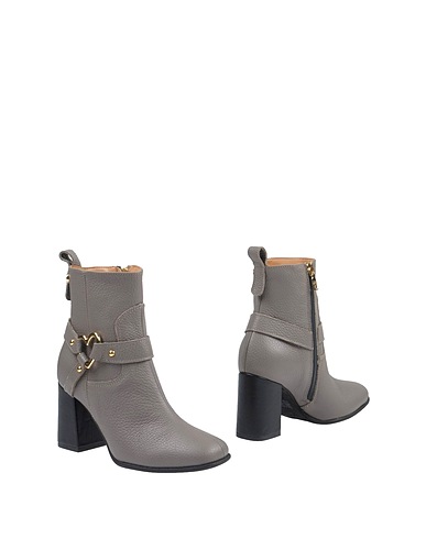 LOVE MOSCHINO Ankle boot Grey Calfskin
