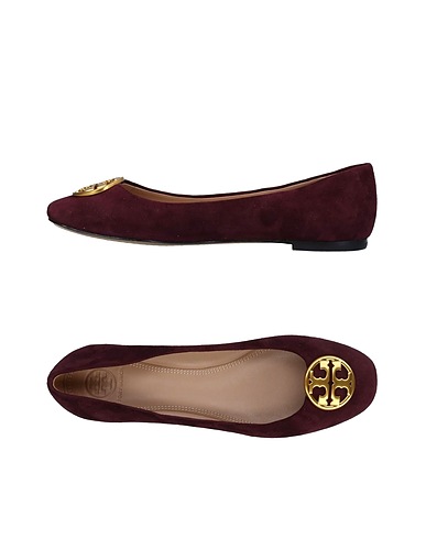 TORY BURCH Μπαλαρίνα Δαμασκηνί Δέρμα