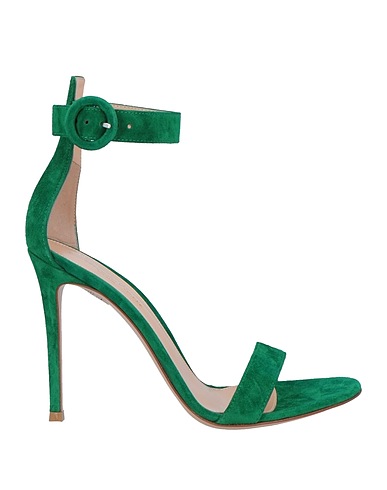 GIANVITO ROSSI Sandals Emerald green Leather