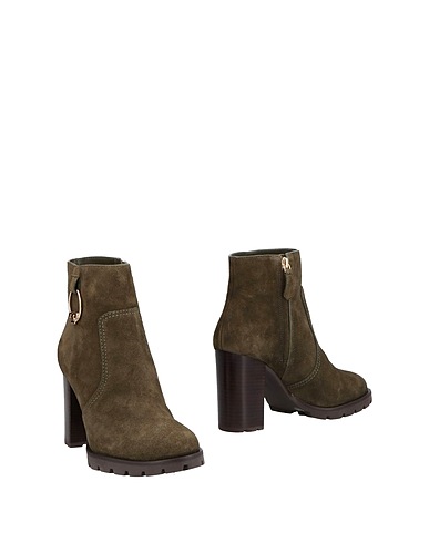 TORY BURCH Ankle boot Military green Soft Leather