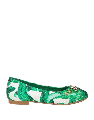 DOLCE&GABBANA Formal shoes Green 73% Cotton, 27% Silk