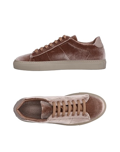 DONDUP Sneakers Khaki Gewebefasern, Leder