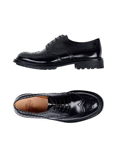 CHURCH'S Laced shoes Black Calfskin